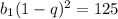 b_{1}(1 - q)^{2} = 125