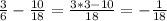 \frac{3}{6}-\frac{10}{18}=\frac{3*3-10}{18}=-\frac{1}{18}