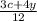 \frac{3c + 4y}{12}