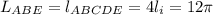 L_{ABE}=l_{ABCDE}=4l_i=12\pi