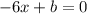 -6x + b = 0