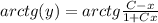 arctg(y) = arctg\frac{C-x}{1+Cx}