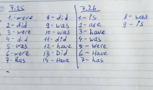 7.25 Put in was / were / did / have / has. 1. Where these computers made? 2. you go out last night
