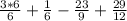 \frac{3*6}{6} + \frac{1}{6} - \frac{23}{9} + \frac{29}{12}