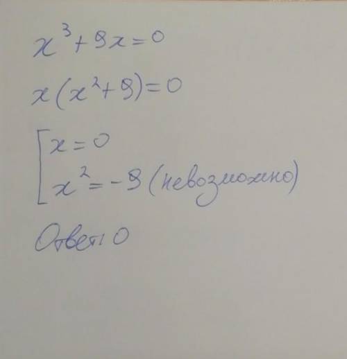 найти количество корней уравнения x³ + 9x = 0