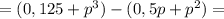 =(0,125+p^3)-(0,5p+p^2)=