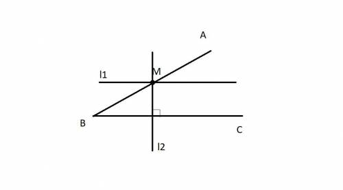 1100. Начертите острый угол АВС. На стороне AB отметьте точ-ку М и проведите через нее две прямые, о