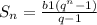 S_{n}=\frac{b1(q^n-1)}{q-1}