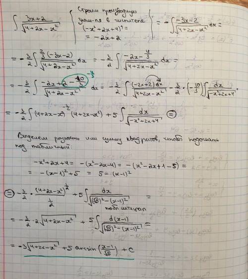 Найти неопределенный интеграл. Подробное решение с формулами