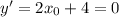 y'=2x_0+4=0