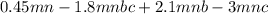 0.45mn-1.8mnbc+2.1mnb-3mnc