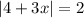 |4+3x|=2\\