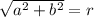 \sqrt{a^{2} + b^{2}} = r