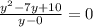 \frac{y^2-7y+10}{y-0}=0