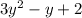 3y^{2}-y+2