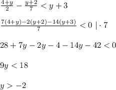 \frac{4+y}{2}-\frac{y+2}{7}