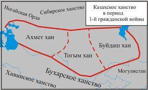 Местность образования казахского ханство​