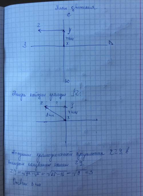 СДАВАТЬ ЧЕРЕЗ 15 МИНУТ.Турист покинул Лагерь X на севере и км до точки Y. Затем повернул прямо на за