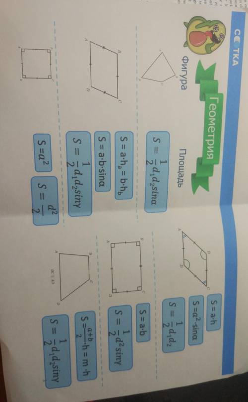 Конспект по всем площадям фигур