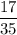 \dfrac{17}{35}