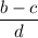 \dfrac{b-c}{d}