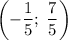 \left(-\dfrac{1}{5};\; \dfrac{7}{5}\right)