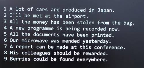 3. Change the sentences into passive:1. They produce a lot of cars in Japan.2. My neighbour will mee