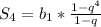 S_4=b_1*\frac{1-q^4}{1-q}