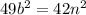 49b^2=42n^2