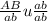 \frac{AB}{ab} u \frac{ab}{ab}