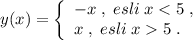 y(x)=\left\{\begin{array}{lll}-x\; ,\; esli\; x5\; .\end{array}\right