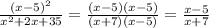 \frac{(x-5)^2}{x^2+2x + 35} = \frac{(x-5)(x-5)}{(x+7)(x-5)} = \frac{x-5}{x+7}