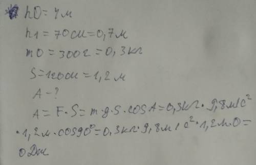 Биіктігі 4 м сынып бөлмесінде биіктігі 70 см үстел орналасқан.Үстел үстінде жатқан массасы 300 г кіт