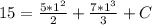 15=\frac{5*1^2}{2}+\frac{7*1^3}{3}+C