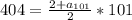 404=\frac{2+a_{101}}{2}*101