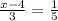 \frac{x-4}{3}=\frac{1}{5}