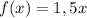 f(x)=1,5x