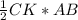 \frac{1}{2} CK*AB