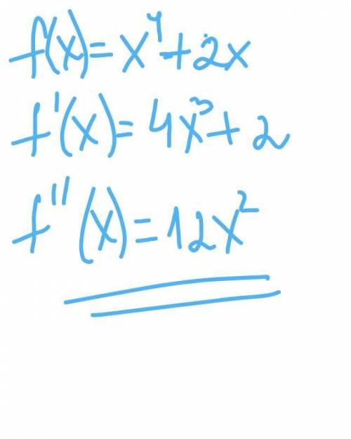 Найдите вторую производную функции y = x^4+2x