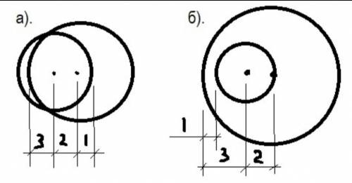 20. . Расстояние между центрами двух окружностей ранно 2 см.Как расположены ти окружности по отношен