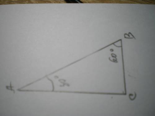 Один из острых углов прямоугольного треугольника равен 60° а сумма короткого катета и гипотезу равна