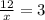 \frac{12}{x}=3