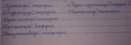 Мәтіндегі қою қаріппен берілген сөздерге сұрақ қой.қай сөйлем мүшесінің қызметін атқарып тұрғанын ай