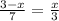 \frac{3 - x}{7} = \frac{x}{3}