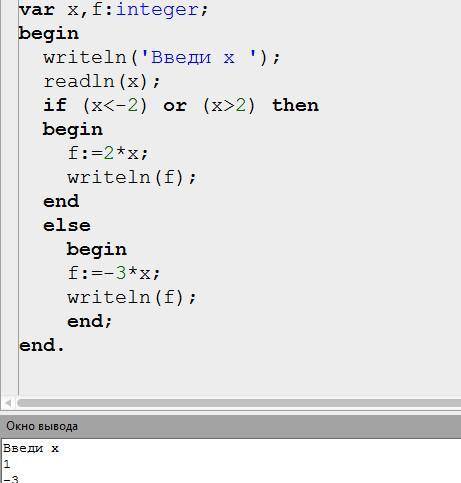 Составьте программу решения задачи в Паскаль. Для данного целого х найти значение следующей функции