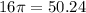 16\pi = 50.24