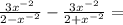 \frac{3x^{-2} }{2-x^{-2} } - \frac{3x^{-2} }{2+x^{-2} } =