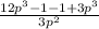 \frac{12p^3-1-1+3p^3}{3p^2}