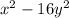 x^{2} -16y^{2}