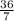 \frac{36}{7} \\